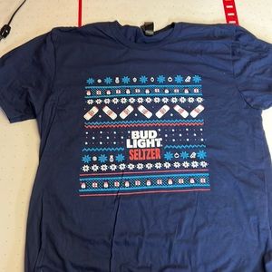 Bud Light Seltzer holiday themed t-shirt